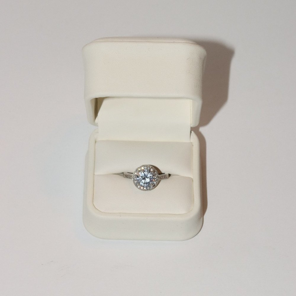 Sterling Silver Halo Ring